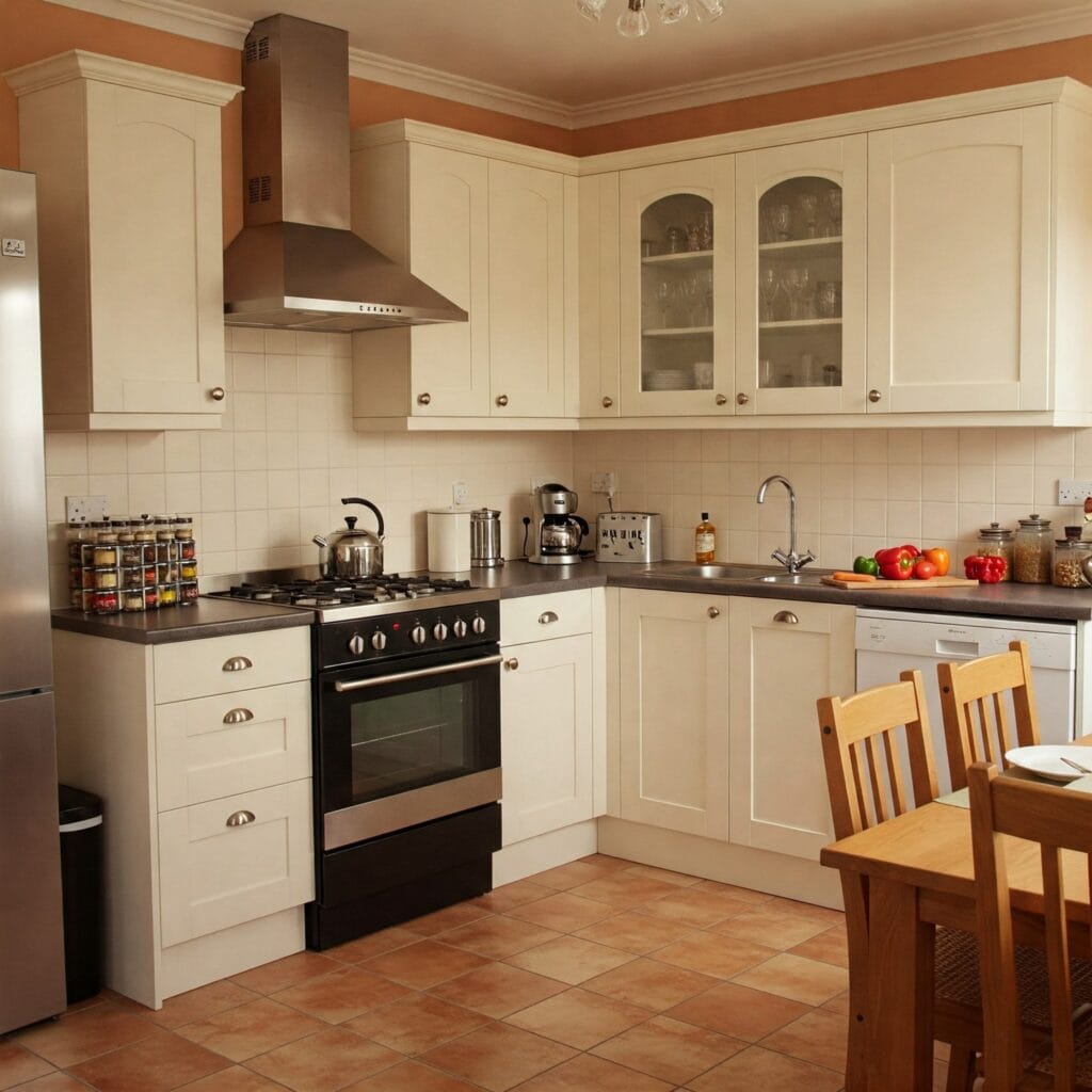Clean kitchen, spring cleaning organization.
