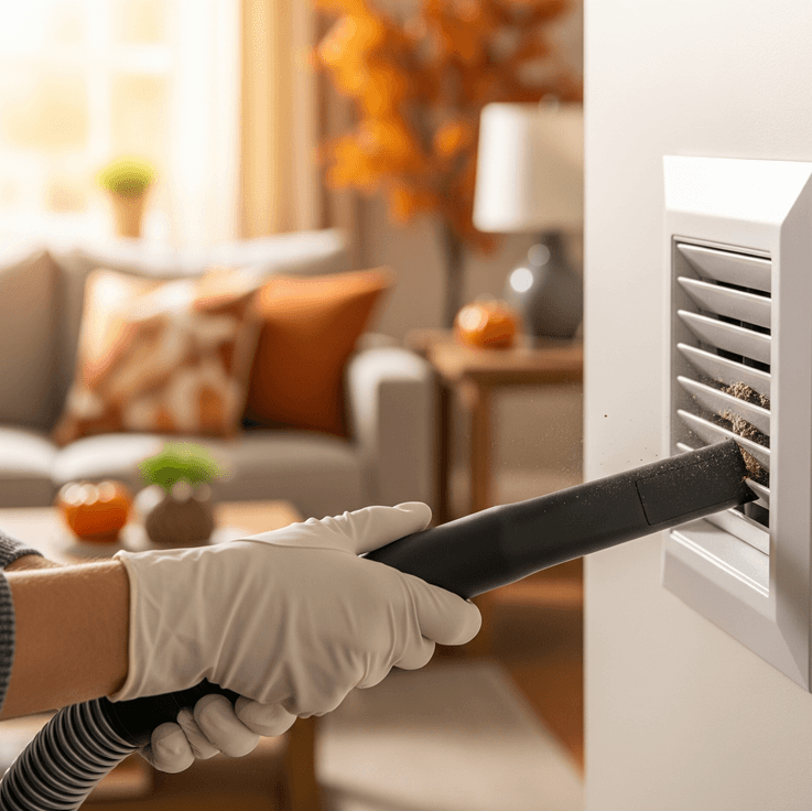 Fall cleaning air vents maintenance