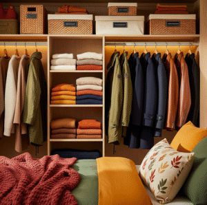 Fall cleaning bedroom closet organization