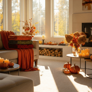 Fall cleaning cozy living room refresh