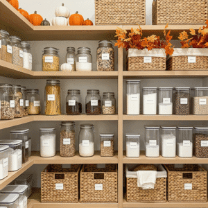 Fall cleaning kitchen pantry organization