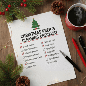 Christmas Cleaning Tips - holiday prep checklist