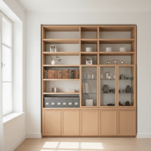 Organized shelves in a clean home protecting belongings