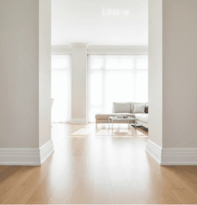 Sparkling baseboards after professional baseboard cleaning