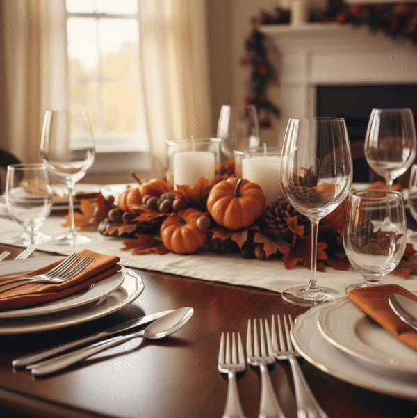 Thanksgiving cleaning guest-ready table