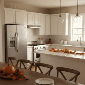 Thanksgiving cleaning kitchen ready for guests