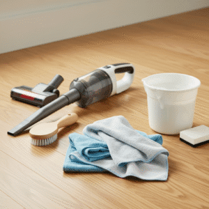 Tools for professional baseboard cleaning and dust removal