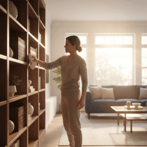 Winter prep cleaning dust removal in living areas