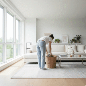 quick cleaning living room tips