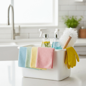 quick cleaning supplies ready