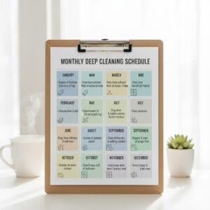 Monthly home maintenance cleaning checklist